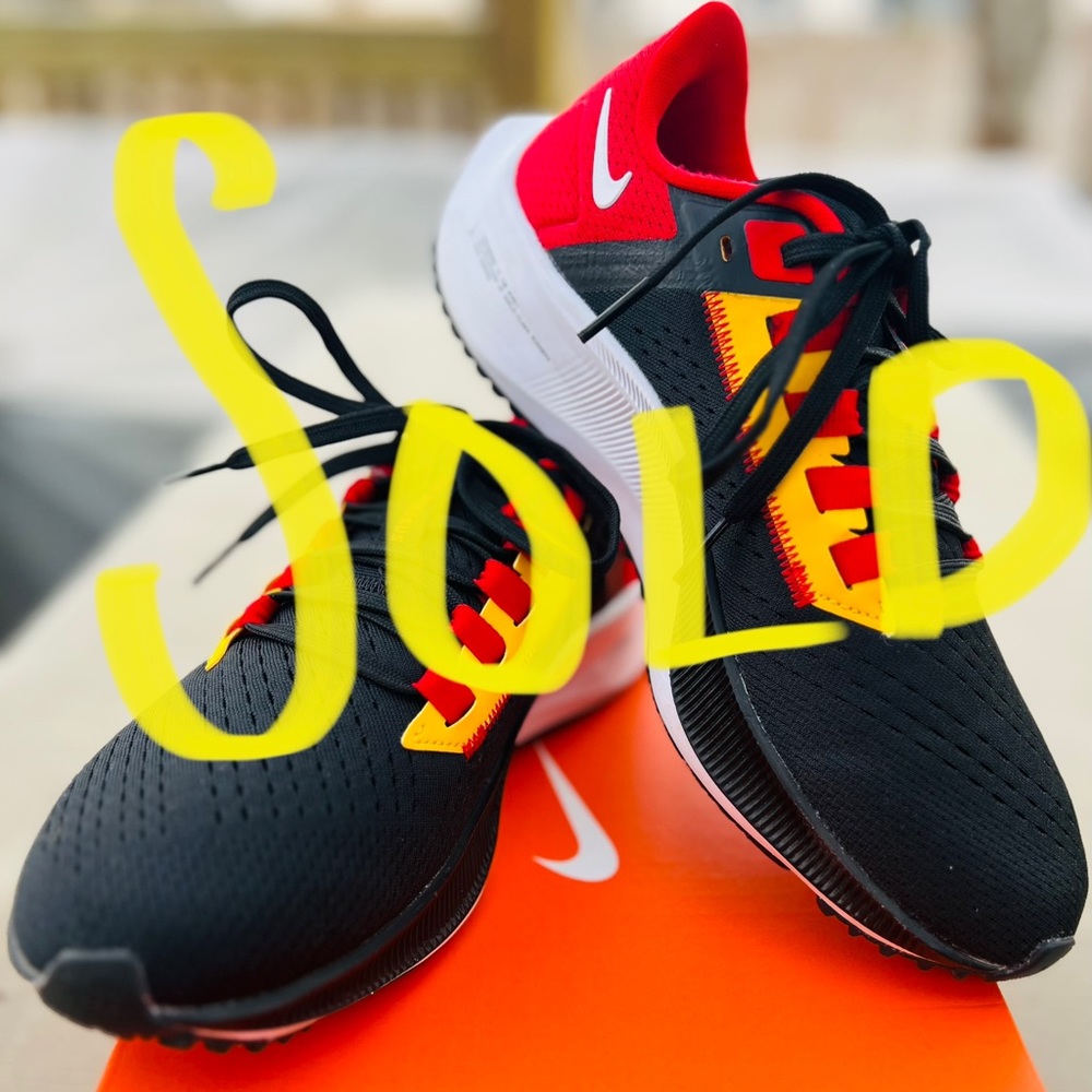 🏈💛❤️KANSAS CITY CHIEFS💛❤️🏈 NFL NIKE AIR ZOOM PEGASUS 38 CHIEFS RUNNING SHOES
